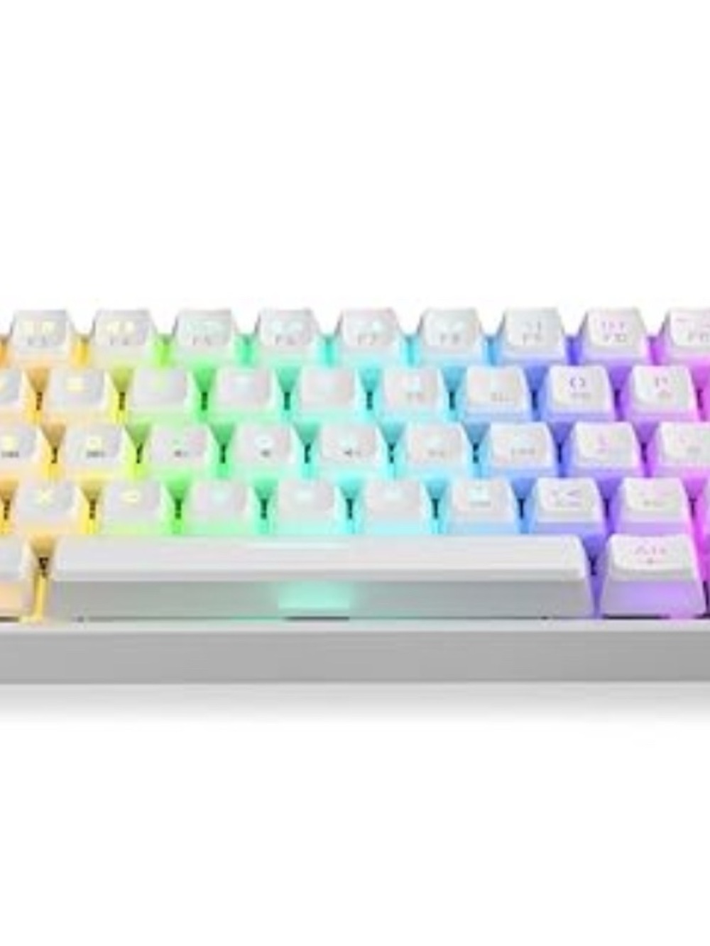 White RGB Mechanical Gaming Keyboard - Rainbow Backlight